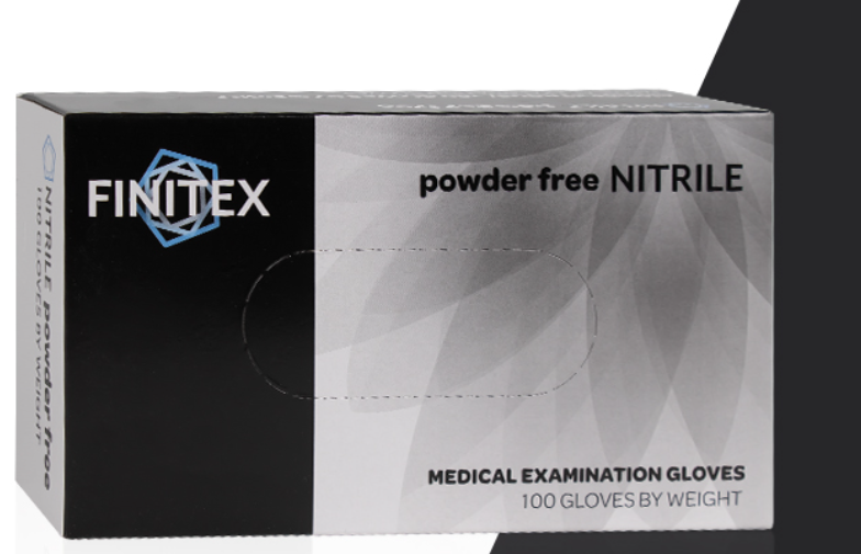 FINITEX - Black Nitrile Disposable Gloves, Exam Gloves, Powder-free, Latex-free