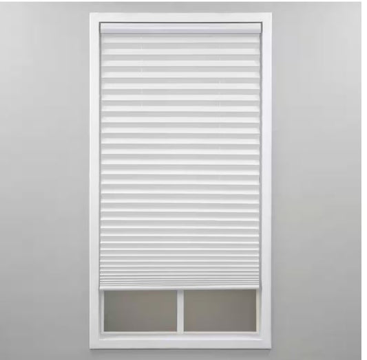 White Cordless Light Filtering Polyester Pleated Shades