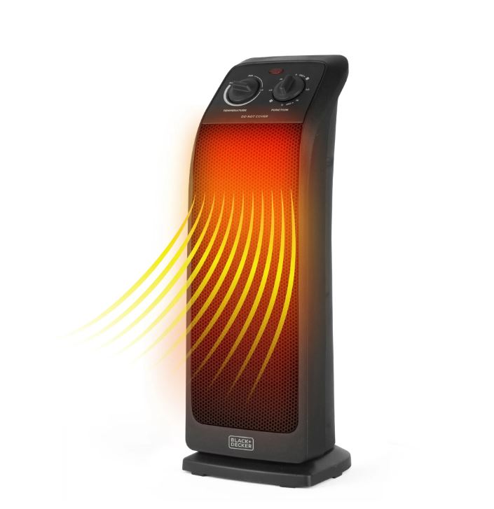 Oscillating Ceramic Tower Heater with Fan