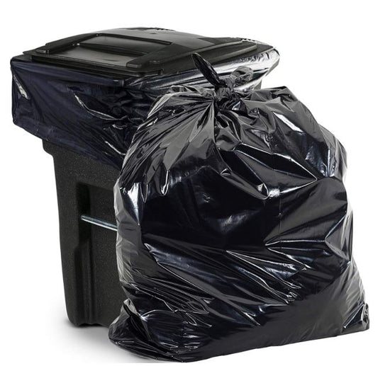 Plastics 65 Gal Black Heavy Duty Garbage Bags